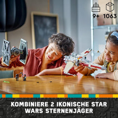 LEGO Star Wars TIE Fighter & X-Wing Mashup, Starfighter Byggelegetøj, Gaveidé til Børn, Tilpassede Rumskibe, Gave til Drenge, Piger og Alle Fans 75393 Byggesæt Beuche den LEGO-Store