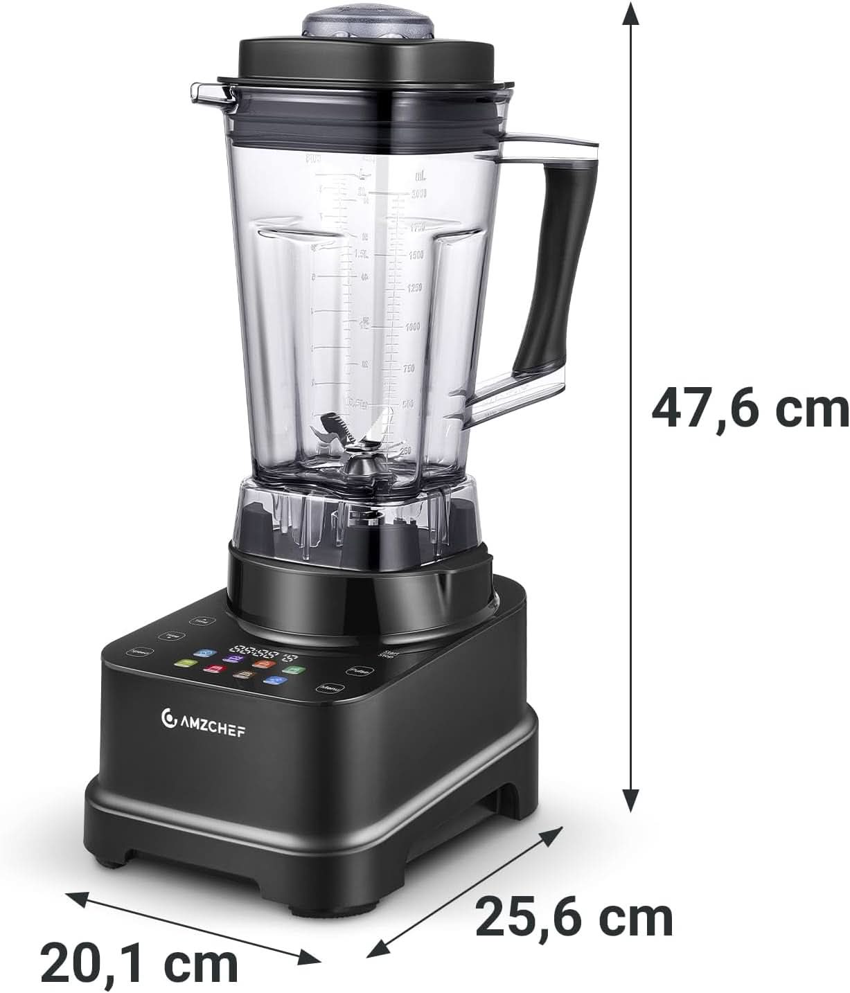 Blender AMZCHEF, 8 smarte menuer og 10 hastigheder, LCD touchskærm Køkken Naty Shop