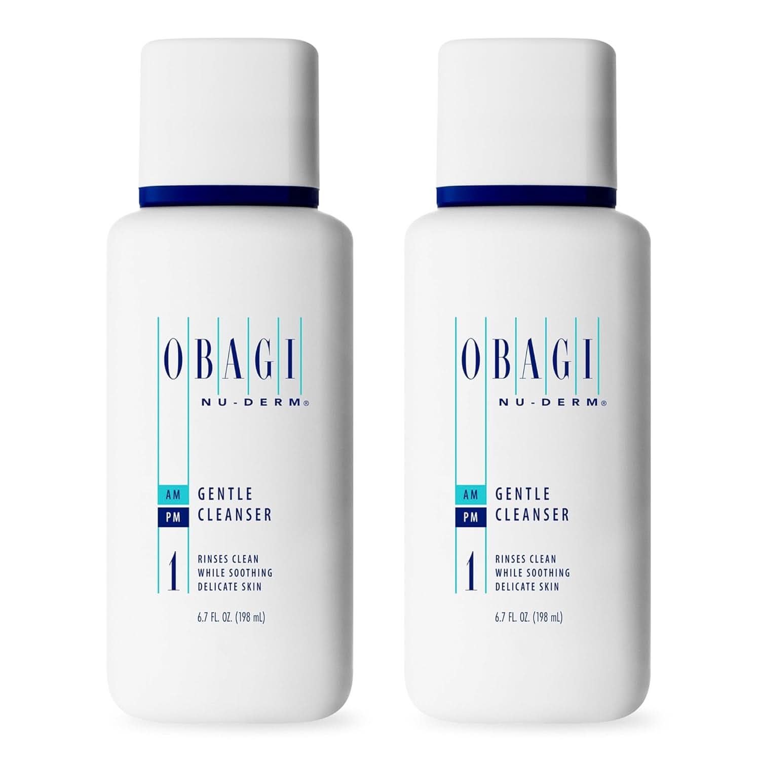 OBAGI Nu-Derm, Gentle Face Cleanser pentru Piele Normala sau Uscata Cosmetice si Infrumusetare Naty Shop 198 ml (set 2 produse)