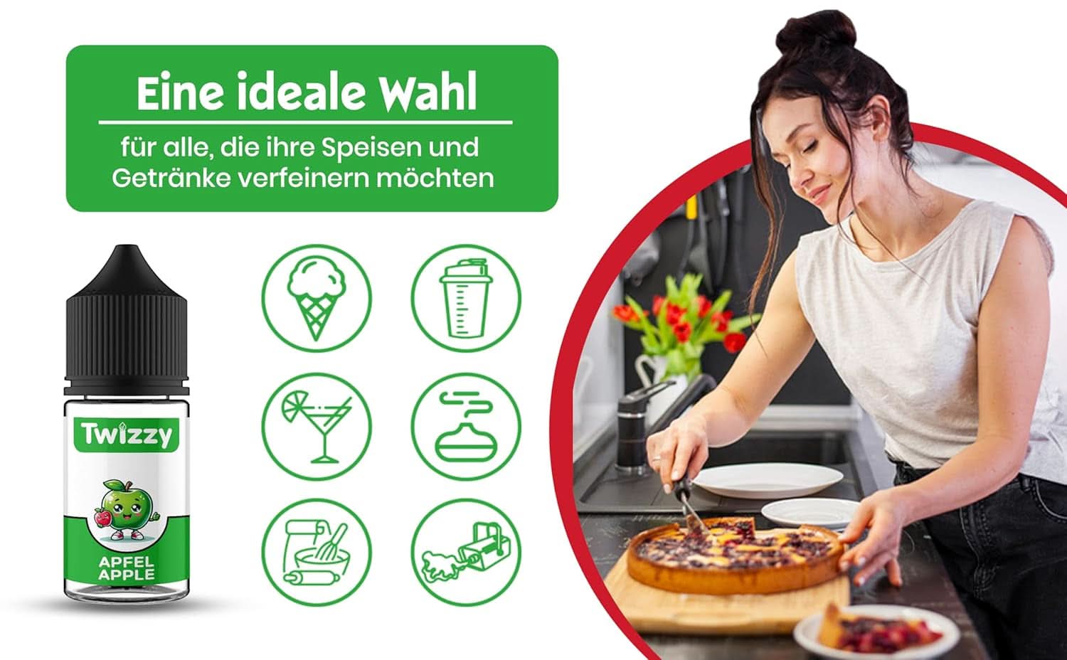 Twizzy, Aroma concentrata Mere, 30 ml Arome Naty Shop