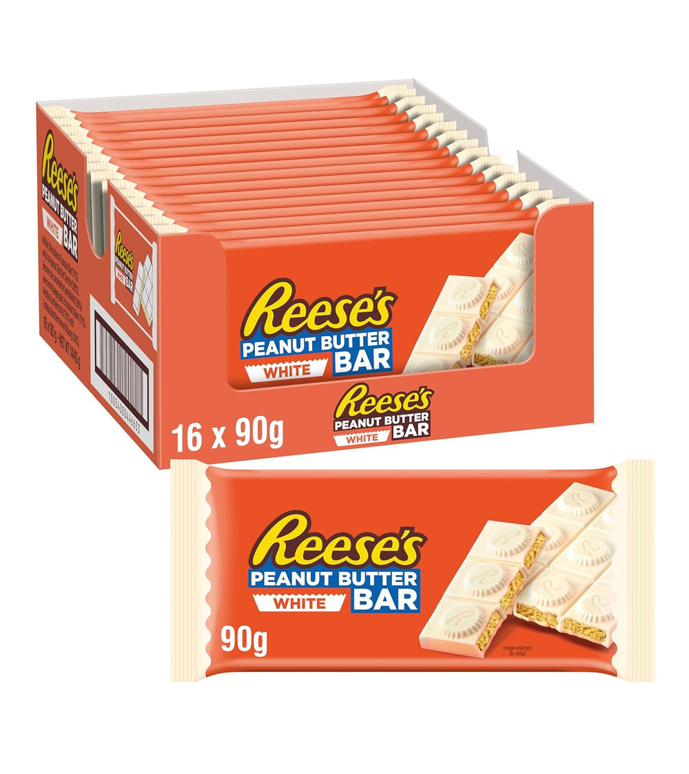 Peanut Butter Milk Bar 16 x 90 g - Sød og salt - Chokolade fyldt med jordnøddesmør - Subtil salt smag - Perfekt til deling eller snacks - Legendarisk smag