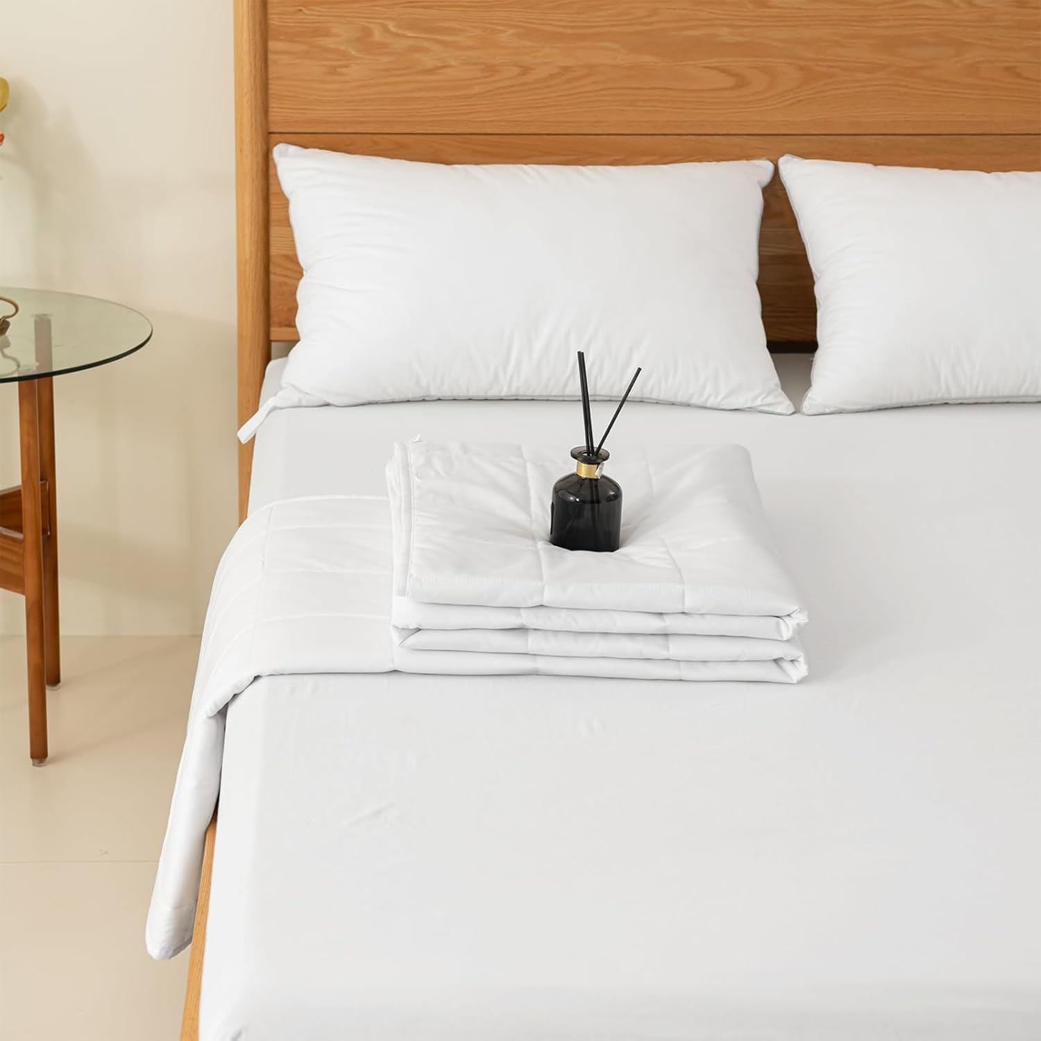Good Nite Dobbeltdyne, 4,5 Tog, Sommerdyne, Dobbeltdyne, Hvid, Dyne, Polyester, Blød Og Let og Maskinvaskbar Med Hjørnebånd (Dobbeltseng 200 X 200 Cm) Tæpper og dyner Naty Shop