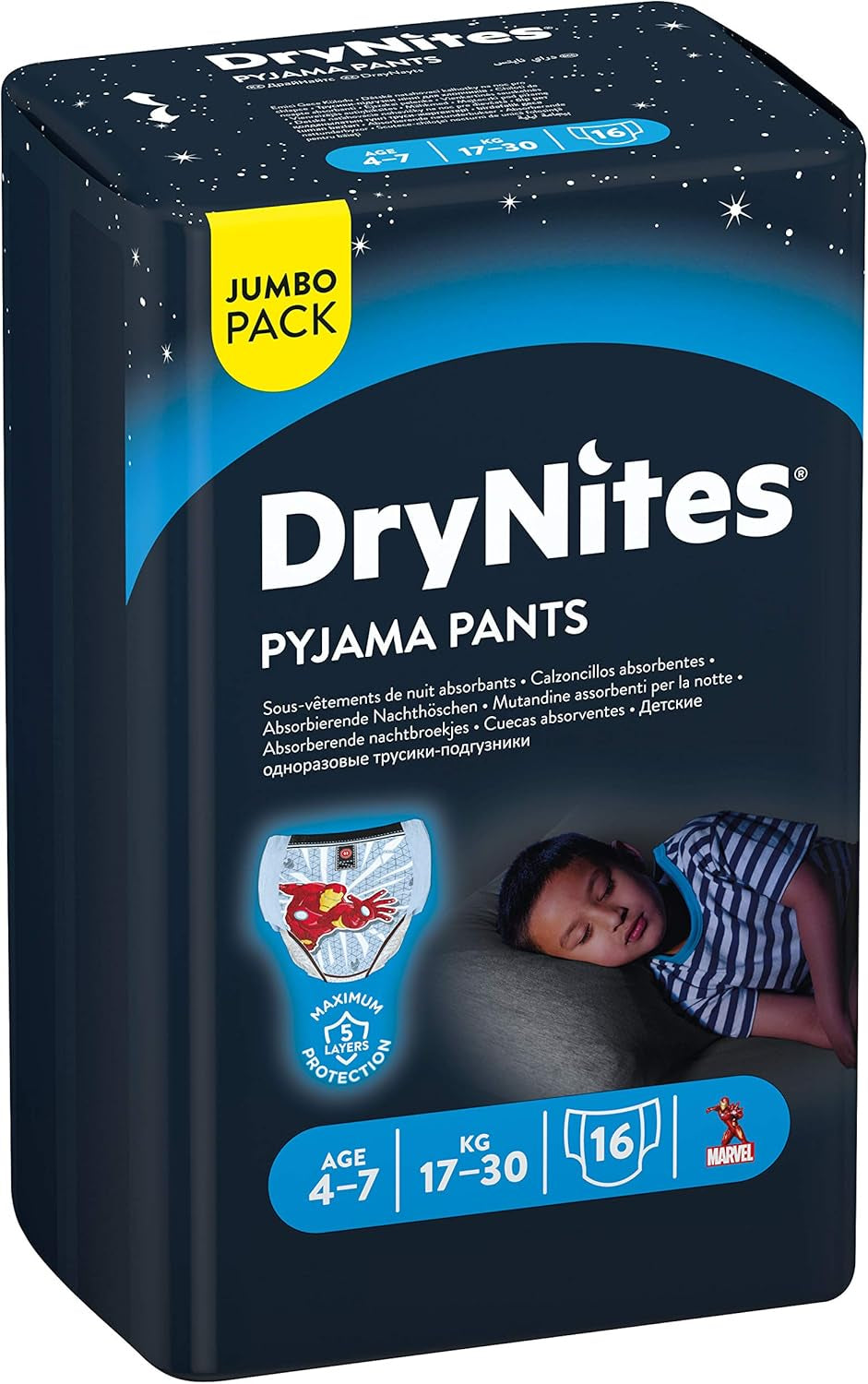 Huggies Jumbo Boy bleer 17-30 kg, 16 stk