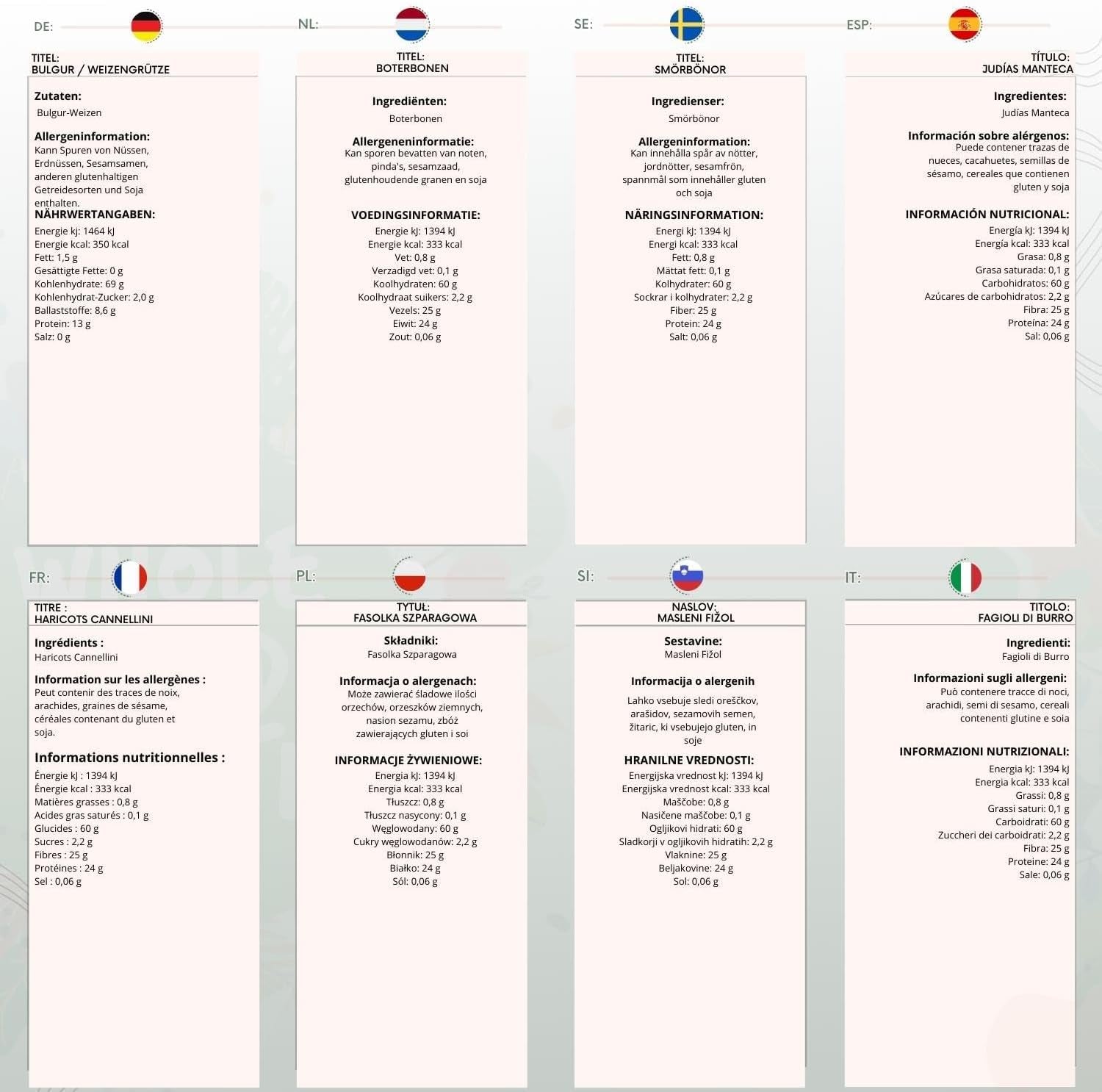 Fuldføde jordhvede bulgur - ikke-GMO - naturlig - vegansk - mælkefri - uden tilsat sukker, 500g