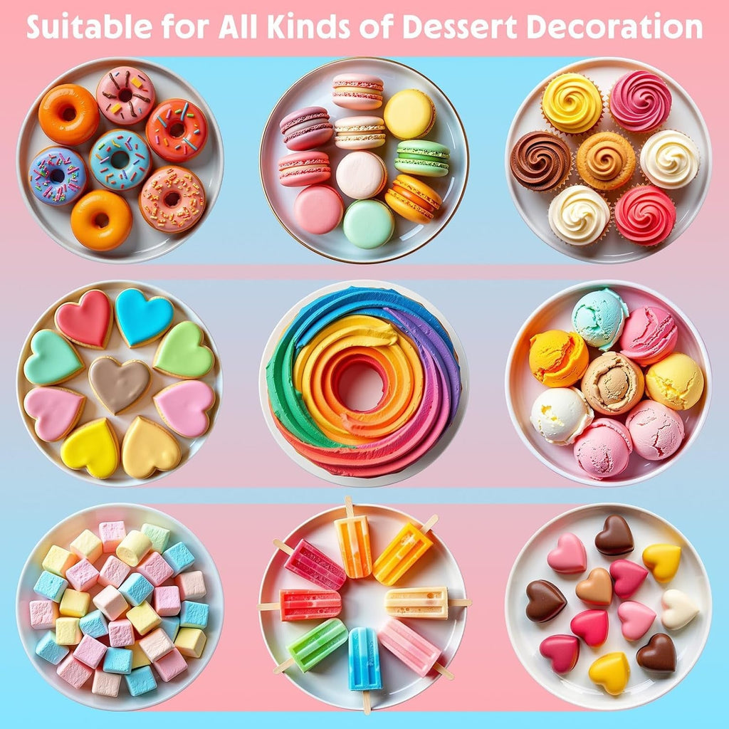 Colorant alimentar liposolubil 7 culori x 12 ml, colorant alimentar foarte concentrat pe bază de ulei pentru ciocolată, colorant alimentar pentru decorarea torturilor, brioșe, copt, glazură, fondant