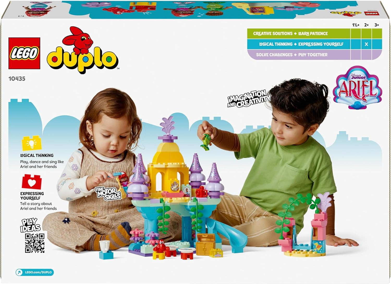LEGO DUPLO | Disney Ariels magiske undervandspalads, pædagogisk legetøj til havfruen Ariel, undervandsslot for børn over 2 år 10435 Byggesæt Besuche den LEGO-Store