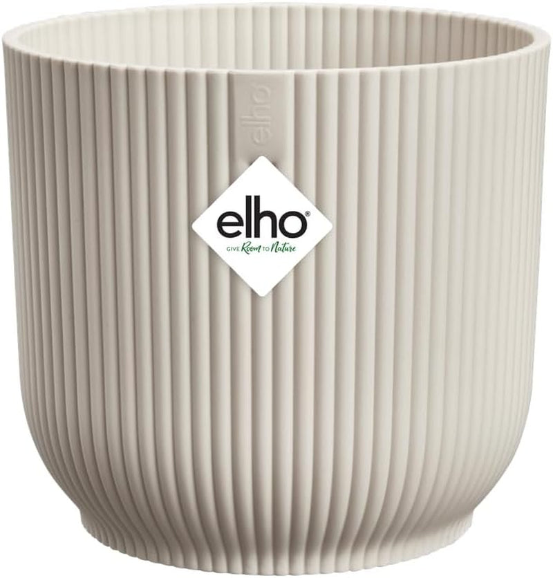 Ghiveci elho Vibes Fold Round 14 - Ghiveci de flori de interior - Plastic 100% reciclat - Ø 14,1 x H 12,9 cm - Verde/Verde Sorbet