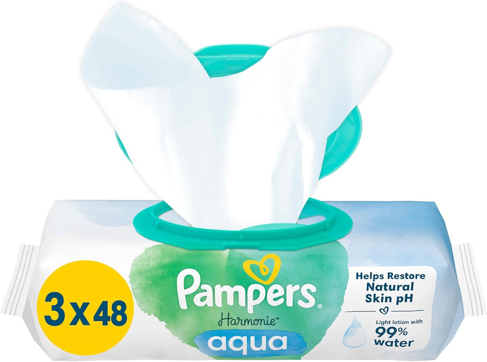Pampers Harmonie Protect & Care vådservietter, 18 pakker med hver 44 servietter = 792 servietter, der hjælper med at genoprette hudens naturlige pH-balance