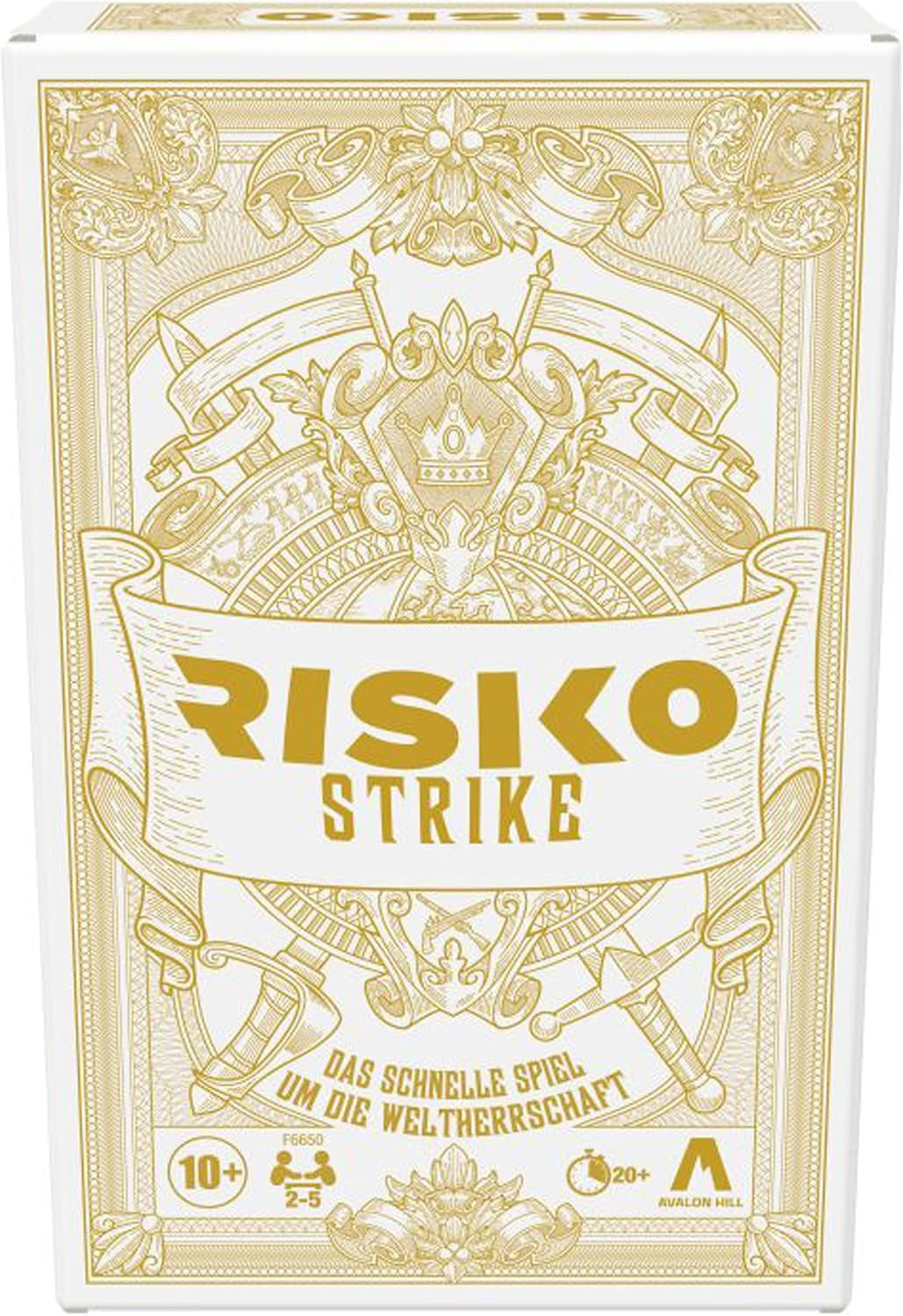 Risk Strike kort- og terningspil, strategikortspil for 2-5 spillere, 20 min., familiespil, festspil