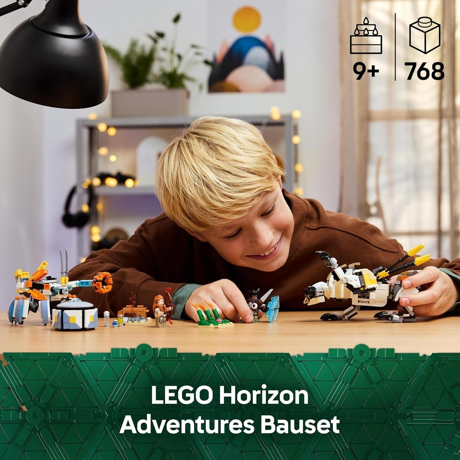 LEGO Horizon Adventures Aloy og Varl vs. Armored Walker and Sawtooth, monsterbillegetøj og minifigurer, samlingssæt til videospilfans, drenge og piger over 9 år 77037 Byggesæt Besuche den LEGO-Store