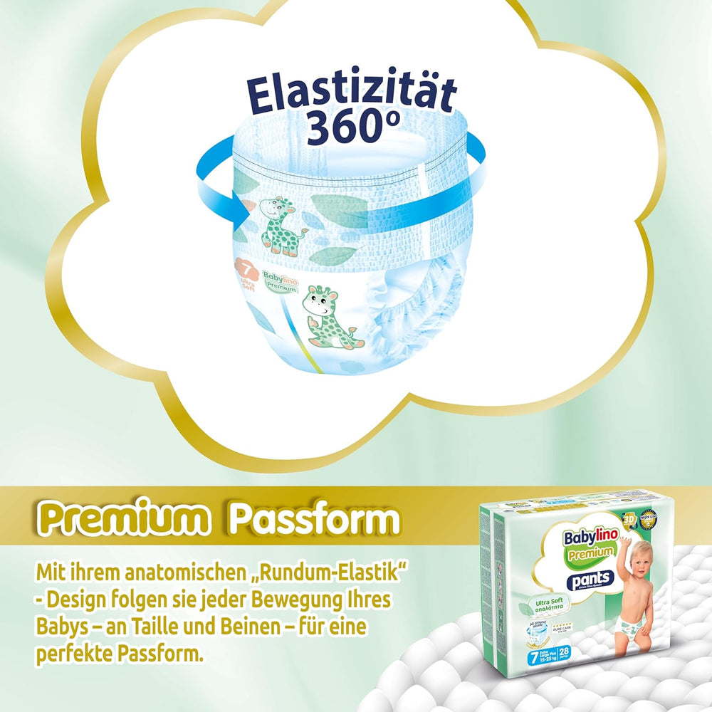 Premium bukser, størrelse 7, Ultra Soft Filter, XL Plus (15-25 kg), 28 stk.