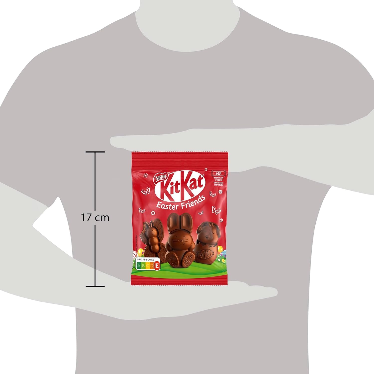 NESTLÉ Easter Friends, påskeminifigurer med mælkechokolade med sprøde bidder, 1 pakke (1 x 65g)