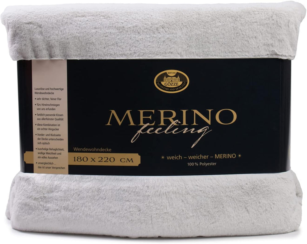 Gözze - Komfortabelt tæppe, vendbart, høj densitet 600 G/M², 150 X 200 Cm - Mørkegrønne senge og tæpper Besuche den Gözze-Store Sølv 180 X 220 Cm