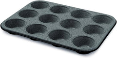 Blackstone Kuchenform 12 Muffins, Stahl, Schwarz/Grau Stein, 6 Einheiten Forme og bageplader Naty Shop 12 Muffins Line Blackstone