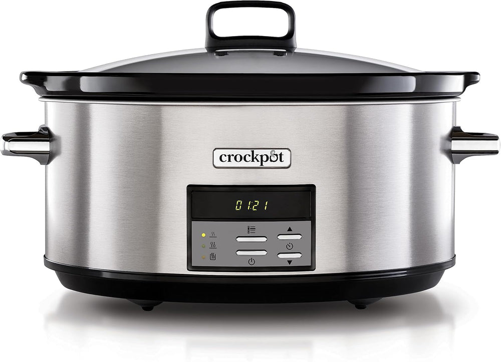 Slow cooker digital Crock-Pot Timeselect, 5.6 litri (7 persoane) Slow Cooker Naty Shop 7.5 litri Digital