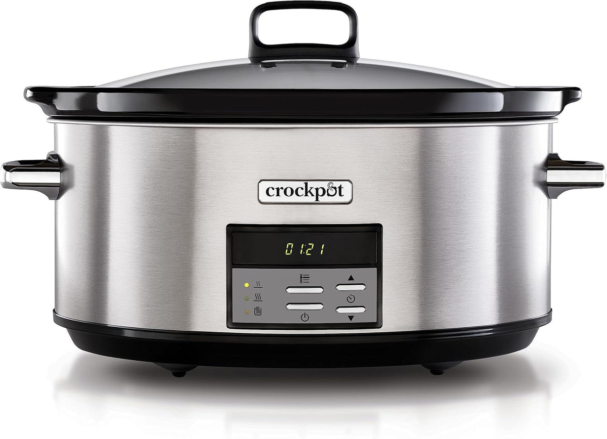 Slow cooker digital Crock-Pot Timeselect, 5.6 litri (7 persoane) Slow Cooker Naty Shop 7.5 litri Digital