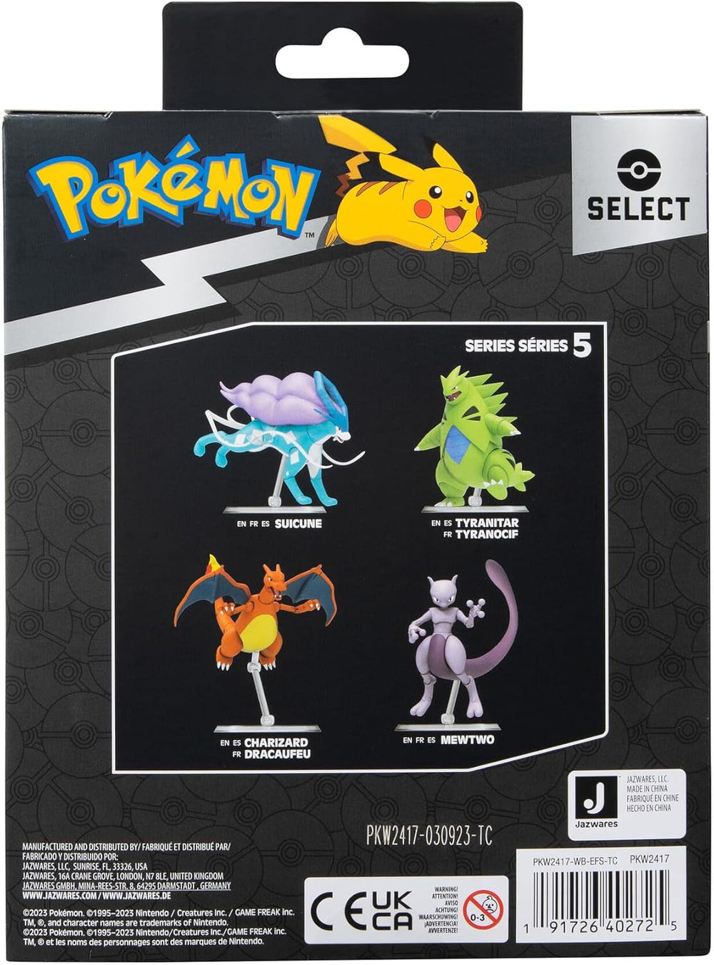 Pokémon Pkw2417-15Cm Vælg figur - Mewtu Official Movable Figur Action Figures Naty Shop
