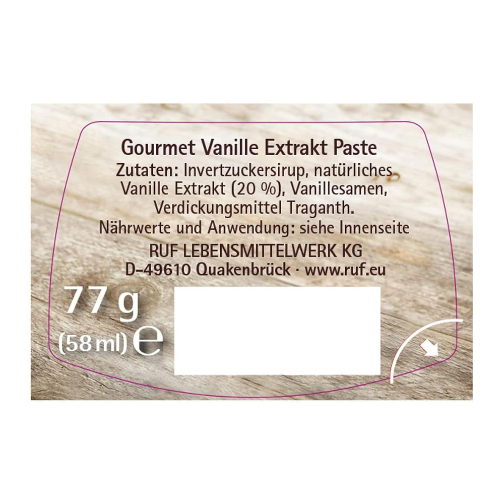 RUF Gourmet Extract de vanilie, vanilie tahitiană adevărată, 77 grame Arome Naty Shop