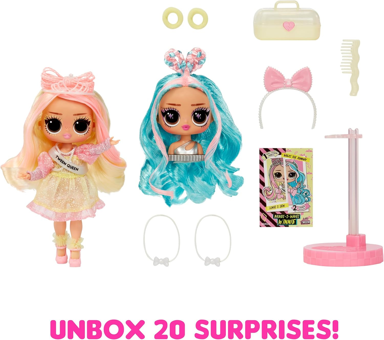 L.O.L. Surprise Tweens Surprise Swap Series - Braids-2-Waves Winnie - Modepuppe mit mehr als 20 Überraschungen inklusive Styling-Kopf und fantastischer Mode und Accessoires - für Kinder ab 4 Jahren
