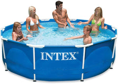 Intex 28202GN overjordisk pool med metalramme - Ø 305 x 76 cm, blå