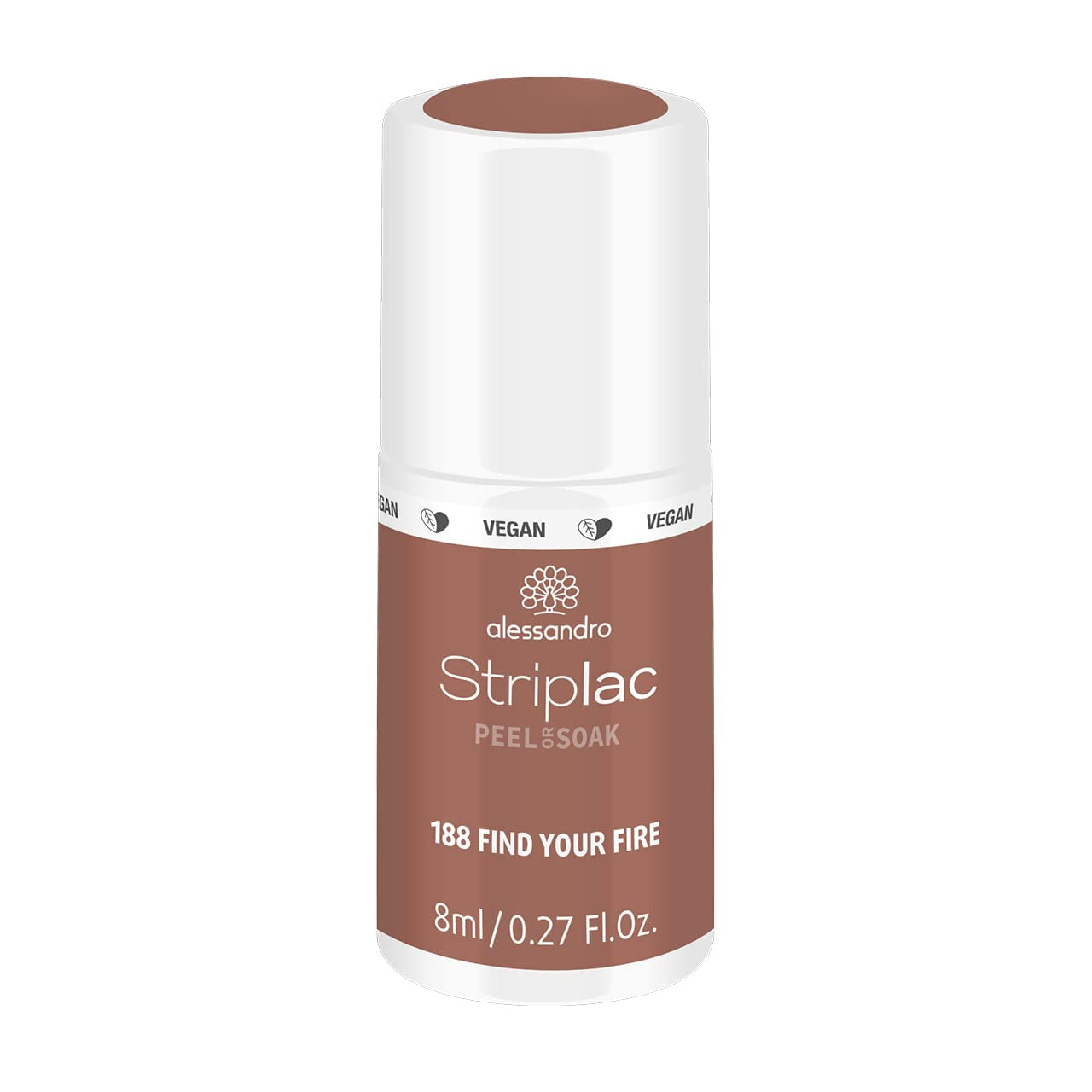 alessandro Striplac UV-Nagellack Flat White – Schonend und langanhaltend – Einfache Entfernung dank Peel-Off-Technologie – Vegan und tierversuchsfrei – 8 ml