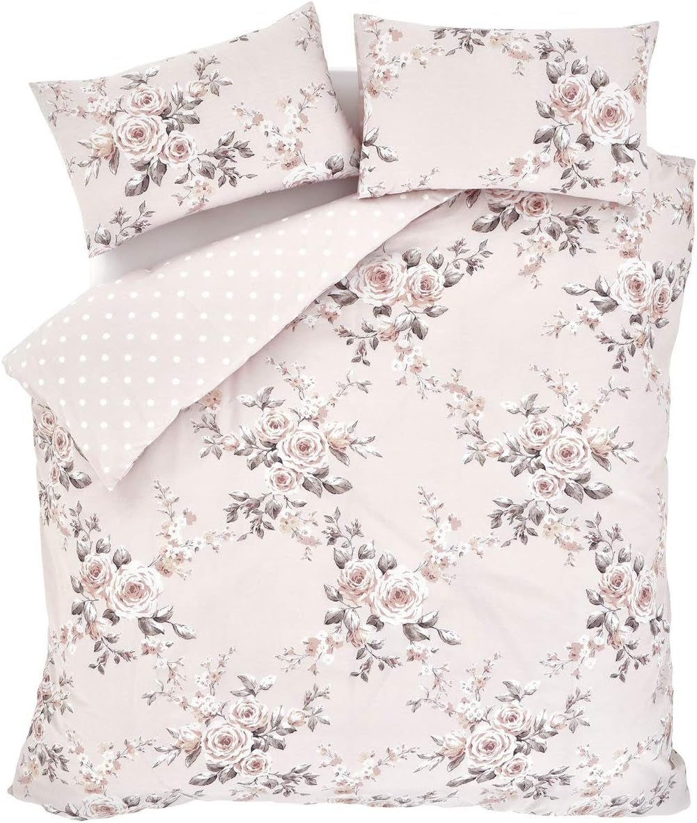 Catherine Lansfield Canterbury sengetæppe, let pleje, Blush, sengetæppe - 220X230Cm Senge og tæpper Catherine Lansfield