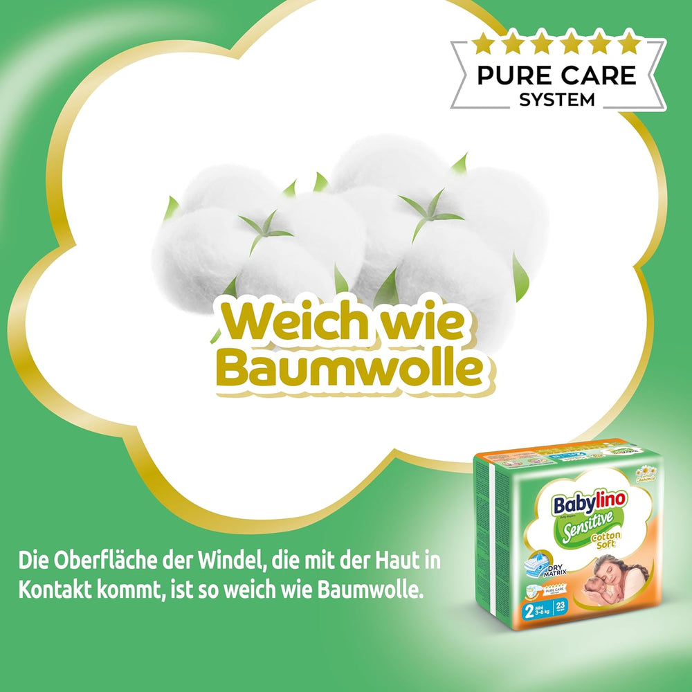 Bleer til sensitive babyer, str. 2, mini (3-6 kg), 192 bleer