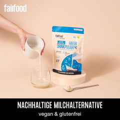 fairfood Bio Haferdrink Pulver 360g - nachhaltige Milchalternative - vegansk, glutenfri og ohne Öl - bis zu 4L Haferdrink - zum Selbermischen - 100% Bio-Vollkornhafer