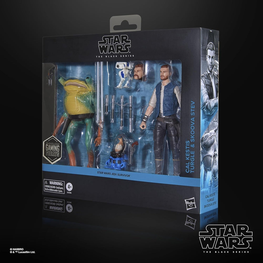 Star Wars Black Series Cal Kestis, Turgle & Skoova Stev, Star Wars Jedi: Survivor Collectible Action Figurer (Skala 15 Cm) Action Figurer Naty Shop