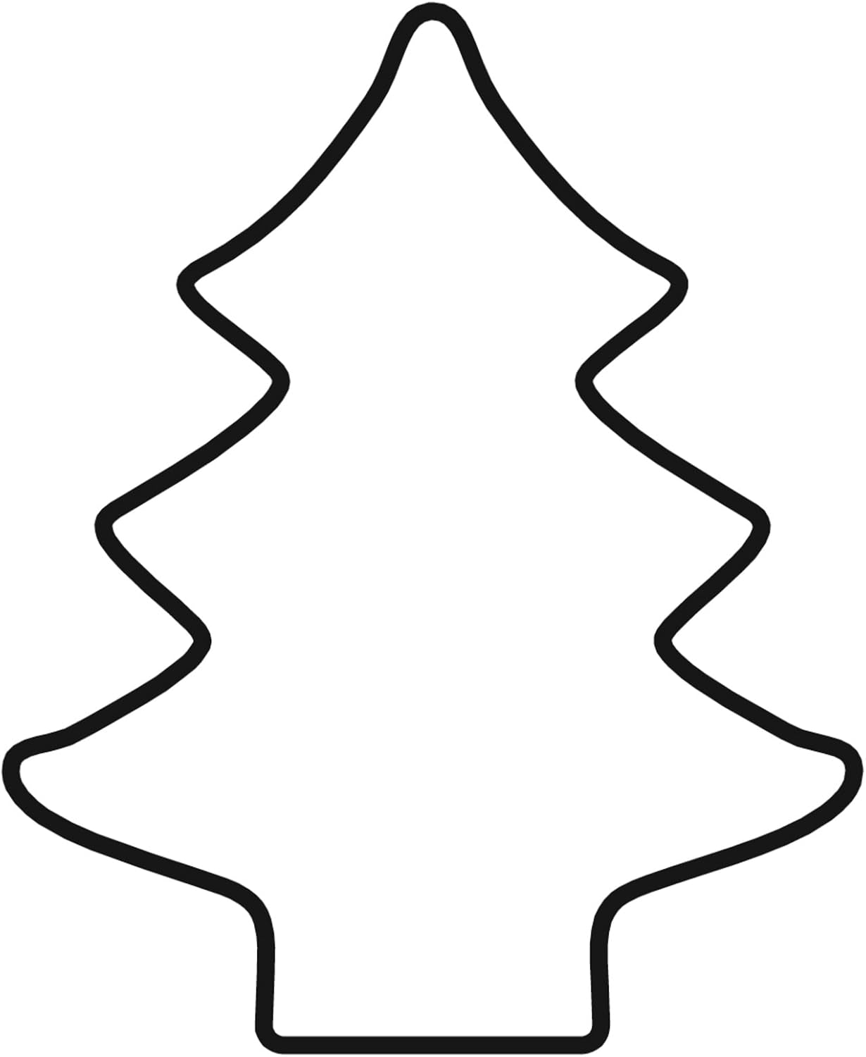 Formă de turtă dulce originală Kaiser, formă de brad de Crăciun, 13 x 9 x 2,5 cm, oțel inoxidabil, tăiere ușoară și precisă, manevrare sigură și confortabilă, negru