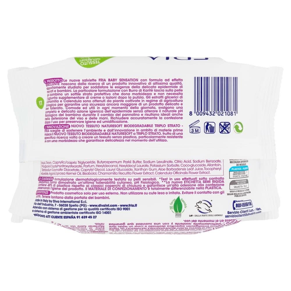Fria Baby Sensation renseservietter Baby Wet Wipes Naty Shop