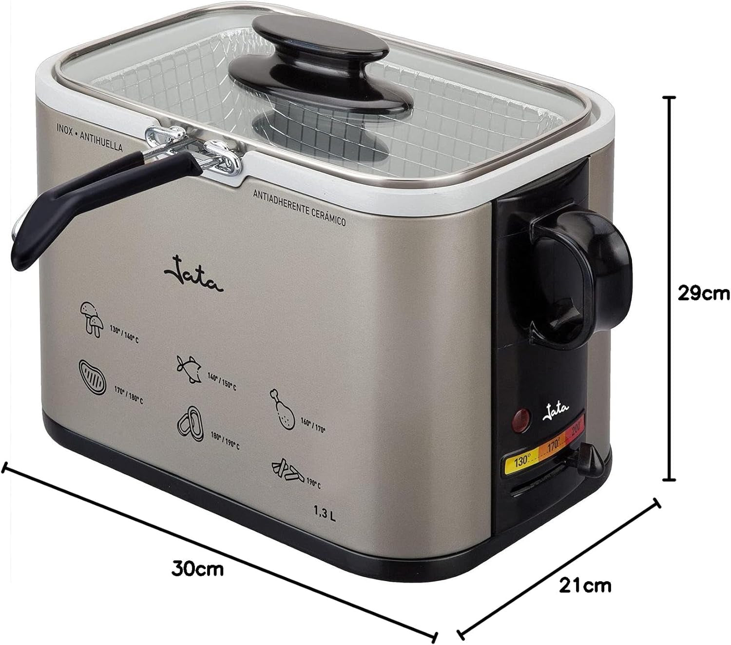 Tamaño FR326E - Frituregryde, 1000 watt, 1,3 liter Naty Shop-apparater