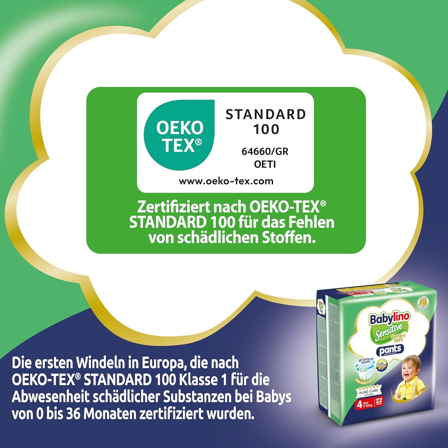 Bleer Sensitive Cotton Soft, str. 4, Bukser Maxi (7-13 kg), 22 stk.