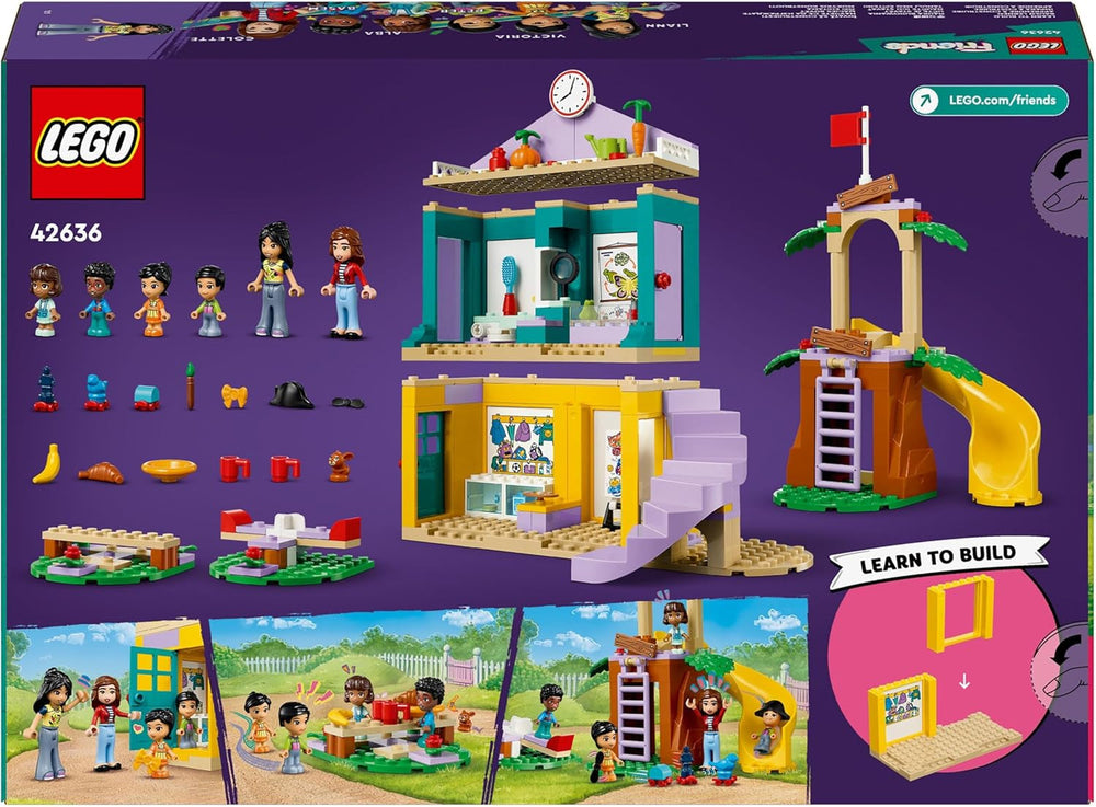 LEGO Friends Heartlake City børnehave legesæt til piger og drenge 4 år kreativt rolleleg med 2 figurer og 4 mikrofigurer Socialt udviklingslegetøj 42636 Byggesæt Besuche den LEGO-Store