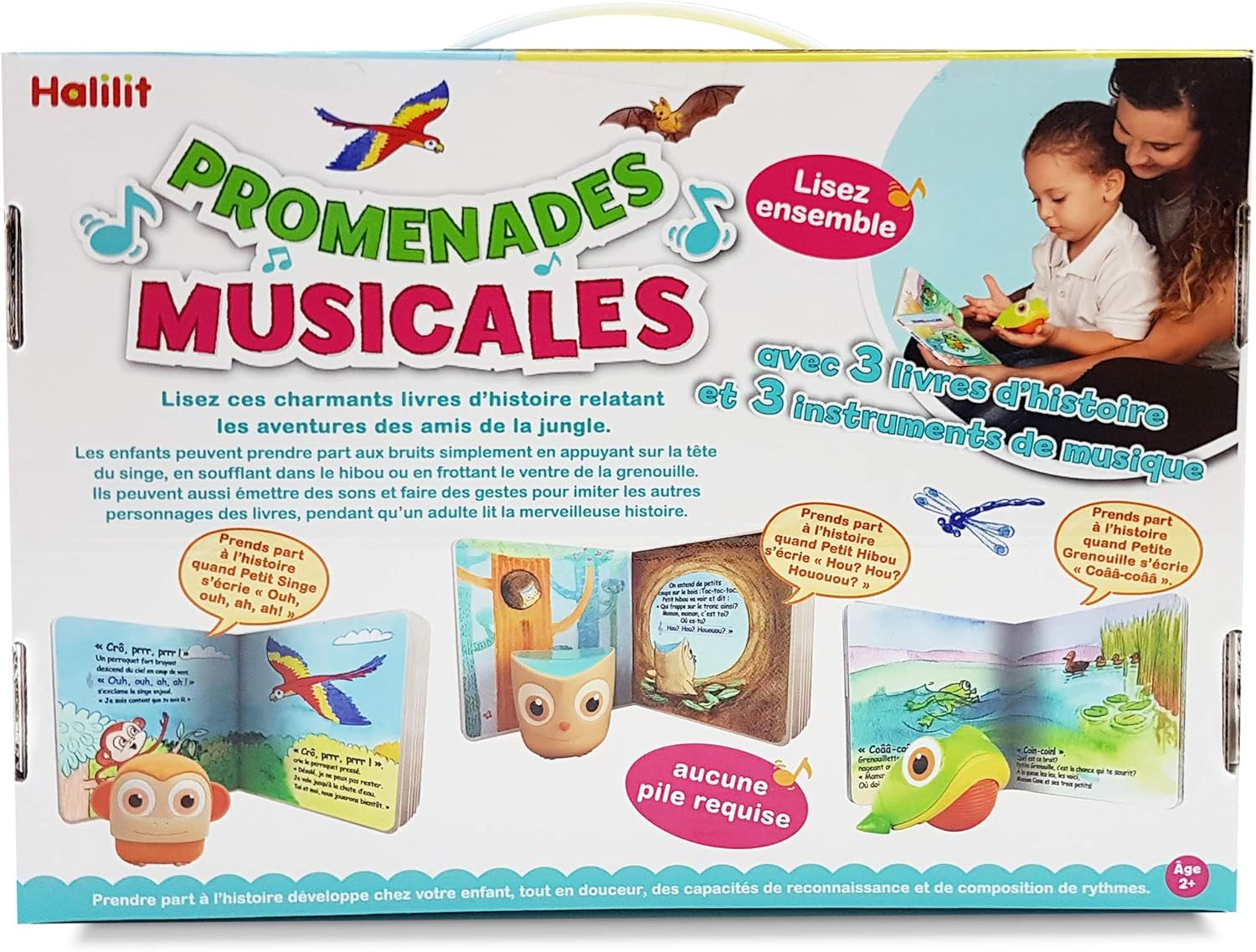 HA 4007 Instrumente muzicale, plimbări muzicale, 3 cărți și 3 instrumente Jucarii Bebe Naty Shop