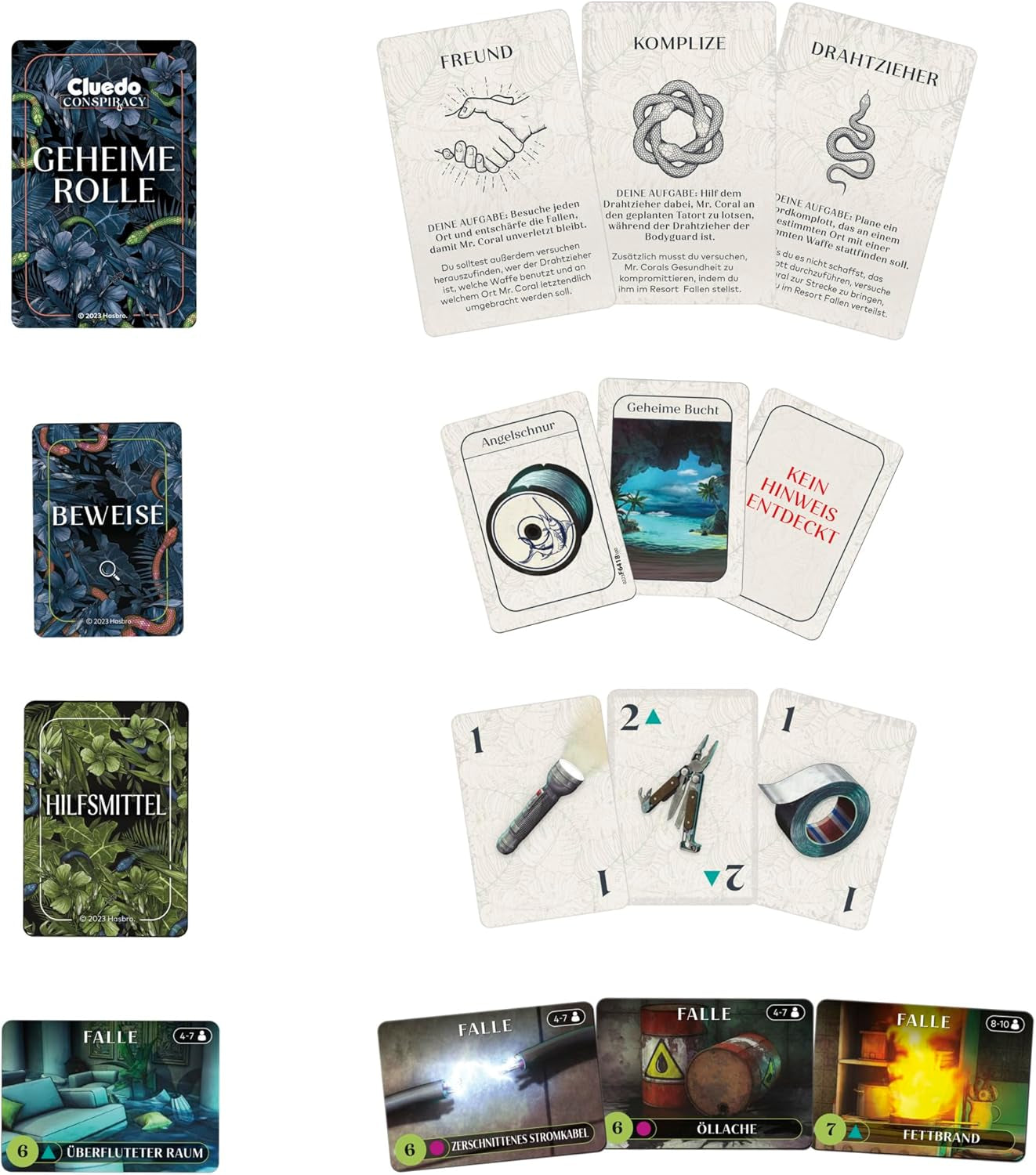 Cluedo Conspiracy Board Game af Hasbro Gaming for voksne og teenagere, tysk version af mysteriespillet, for 4-10 spillere og i alderen 14 og opefter