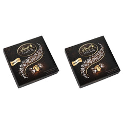 Gaveæske LINDOR Extra Black 70% Cacao, Gavechokolade, ca. 15 LINDOR trøfler, 186 g (pakke med 2)