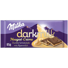 Milka Black Milk – Alpine sort chokolade med mælk og cremet nougatfyld – 85g