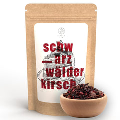 Alpaca Tea | Cireșe | Amestec de ceaiuri aromatizate cu fructe | Vrac | (100 g, cireșe din Pădurea Neagră)