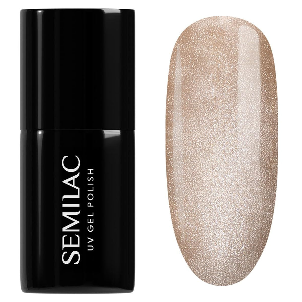 Semilac UV Nail Polish 664 Lilac Gloss 7 ml – Cat Eye Effect, Unikke refleksioner med magnetisk værktøj – Gloss Gala Collection