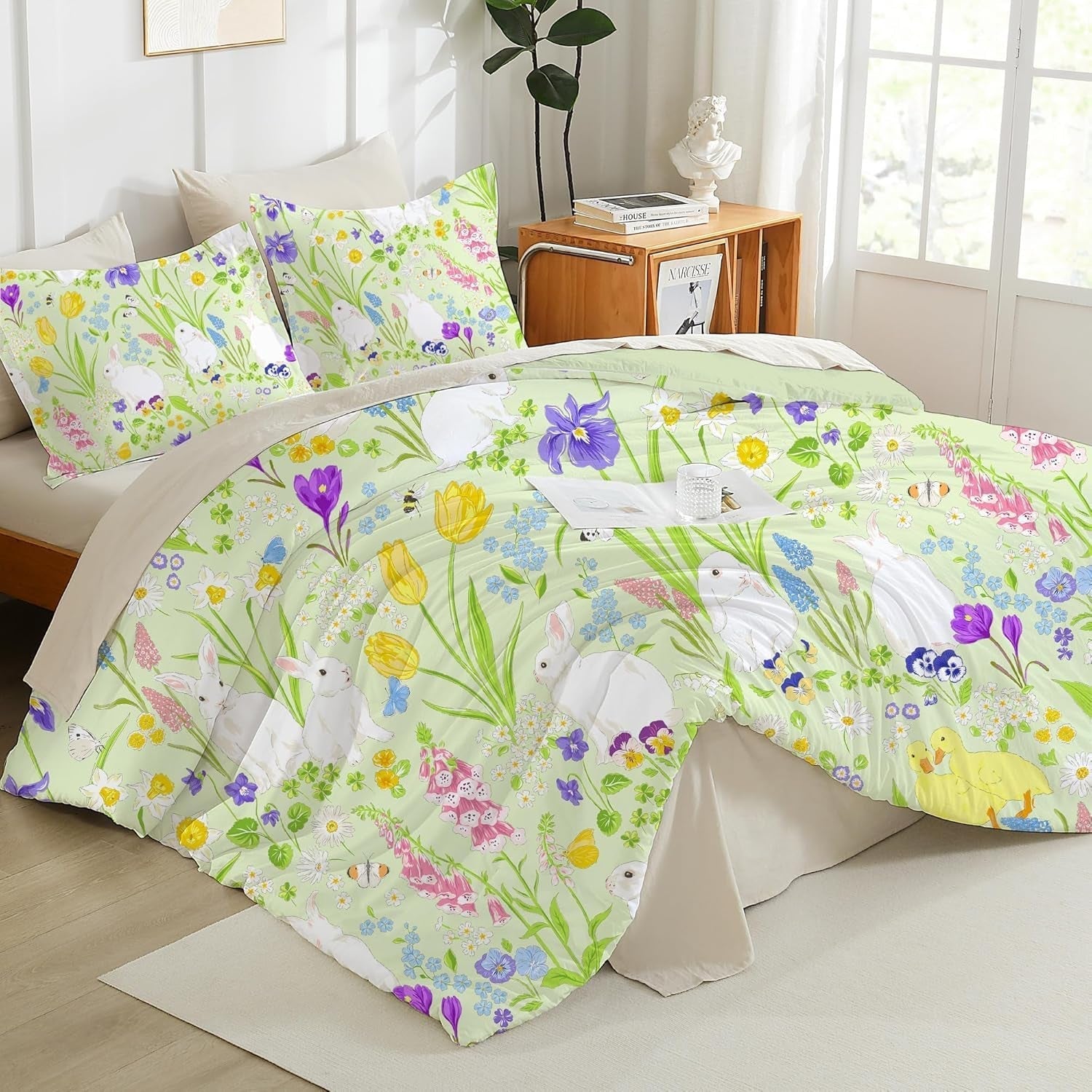 Sengetøj til børn, forskellige størrelser og forskellige animerede figurer Sengetøj - børn Naty Shop Kanin 100X135Cm+40X60Cm