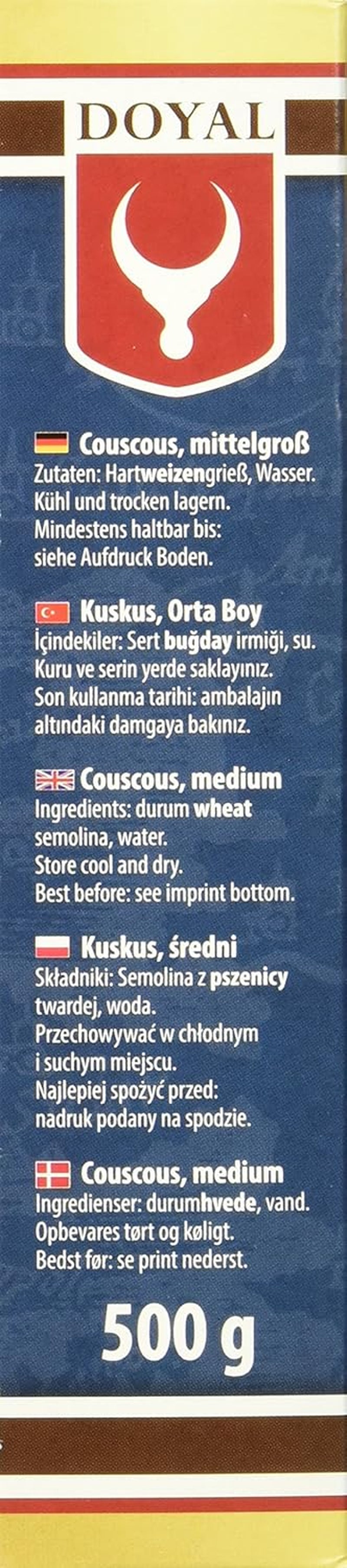 Couscous – Let og luftig couscous med en let nøddesmag – En typisk nordafrikansk specialitet – 1 x 500g