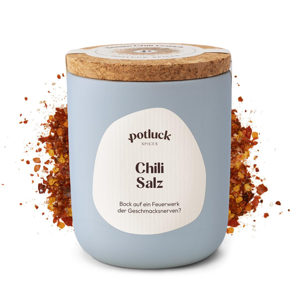 Potluck | Fleur de Sel håndgeschöpft | Meersalz im Keramiktopf | 80g | Vegansk, glutenfri og med naturlige ingredienser