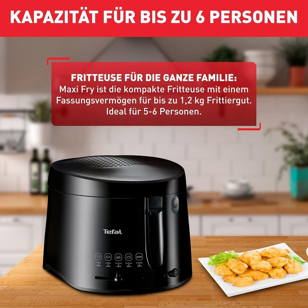 Friteuză Tefal Maxi Fry, Tehnologie Cool Wall, 1.2 Kg, termostat reglabil Electrocasnice Naty Shop