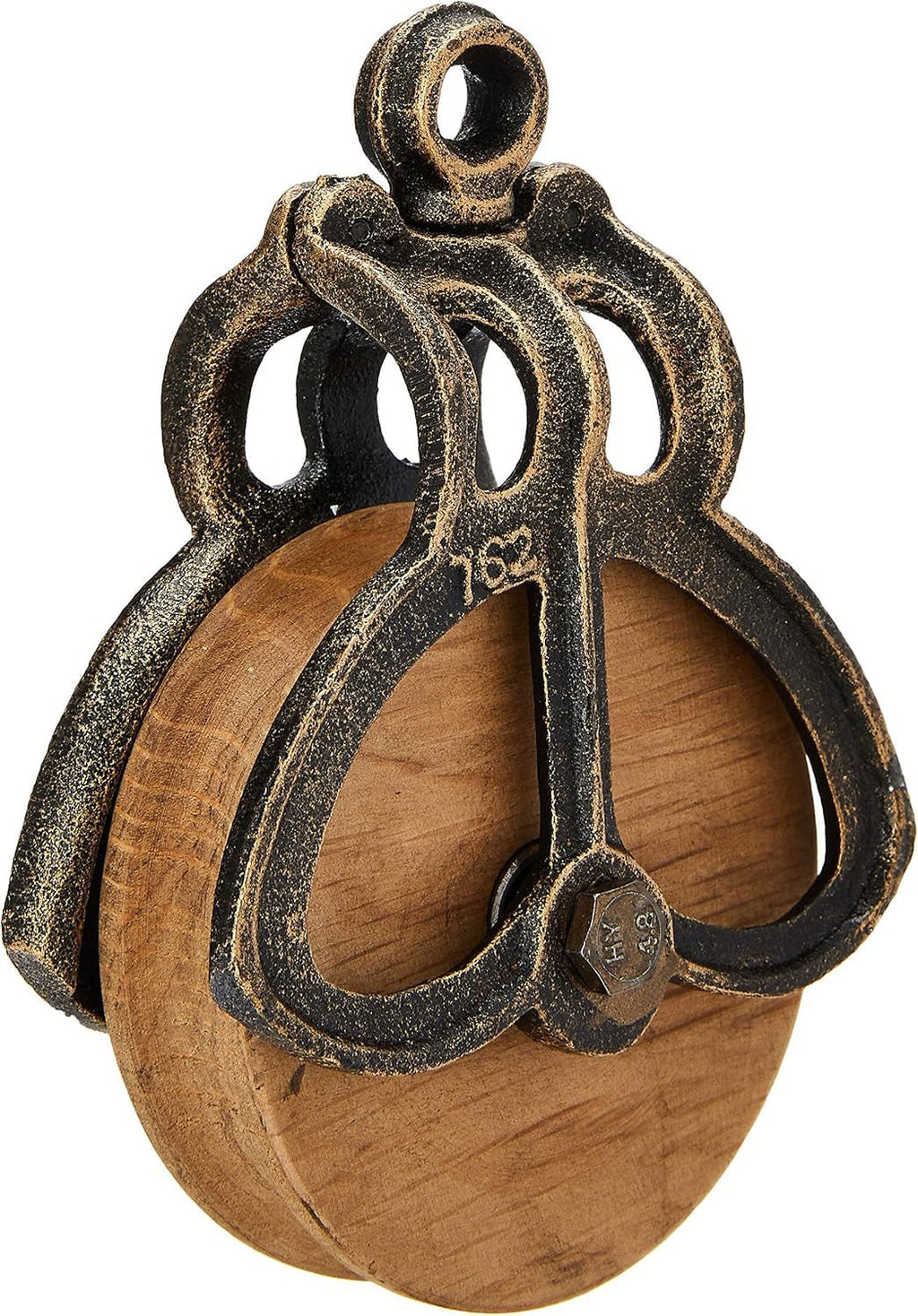 Design Toscano roată de epocă Farmhouse Pulley Decor industrial, 25,5 cm, full color. Statuete si sculpturi Naty Shop Mediu