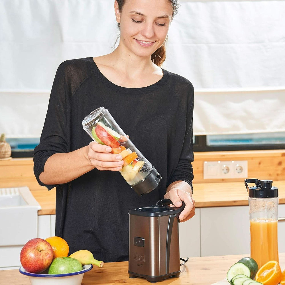 Black & Decker + Decker stativmixer, pulsfunktion, 1,5 L plastskål, 4-kantede rustfri stålblade Mor og barn Naty Shop