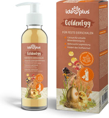 Ida Plus - GoldenEgg 200 ml - reduceret Brucheier & Federfressen - understøttet Federwachstum & Federkleid - Wichtige Mineralien & Vitamine für Hühner - Beste Eierqualität bei Ihrer Hühnerhaltung