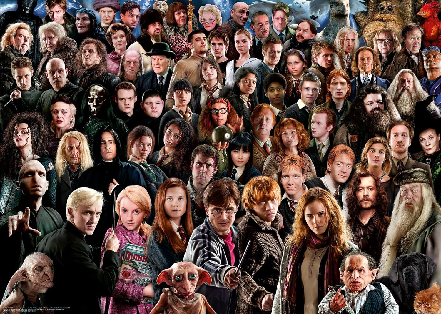 Ravensburger Harry Potter 1000 brikker puslespil 12000457 - Over 70 figurer fra troldmandsverdenen på Hogwarts i ét puslespil for voksne og børn i alderen 14+ Puslespil Naty Shop Harry Potter tema