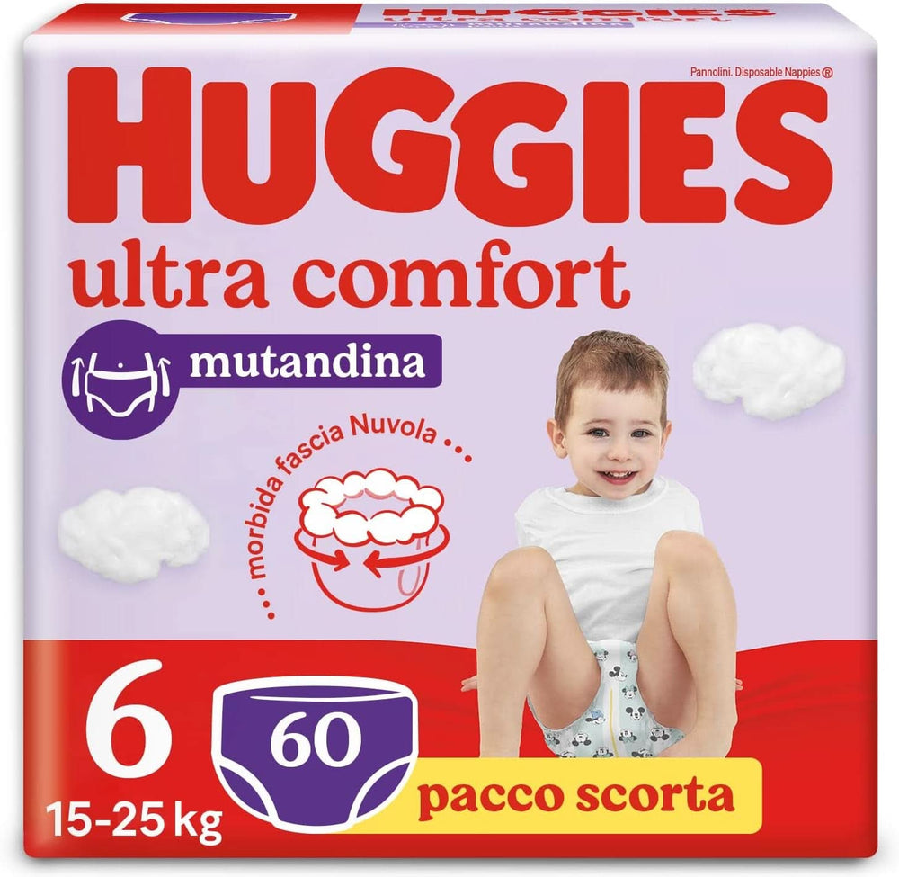 Huggies Ultra Comfort blebukser Naty Shop størrelse 6 (pakke med 60)