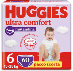Huggies Ultra Comfort blebukser Naty Shop størrelse 6 (pakke med 60)